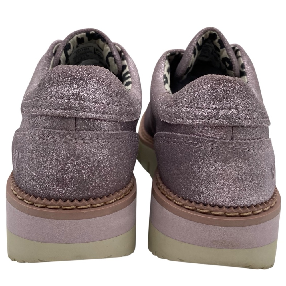 CAT Brand Womens Shoes Leather Platform Oxford Sz 6 Purple Chunky Preppy Modern - Picture 10 of 15